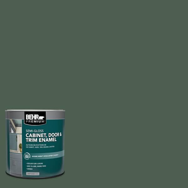 BEHR PREMIUM 1 qt. #N400-7 Vine Leaf Semi-Gloss Enamel Interior/Exterior Cabinet, Door & Trim Paint