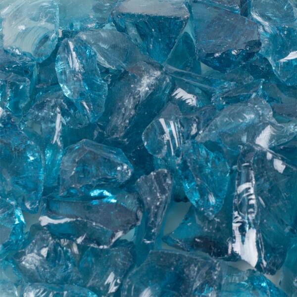 Pleasant Hearth 10 lbs. Blue Tempered Glass Rocks
