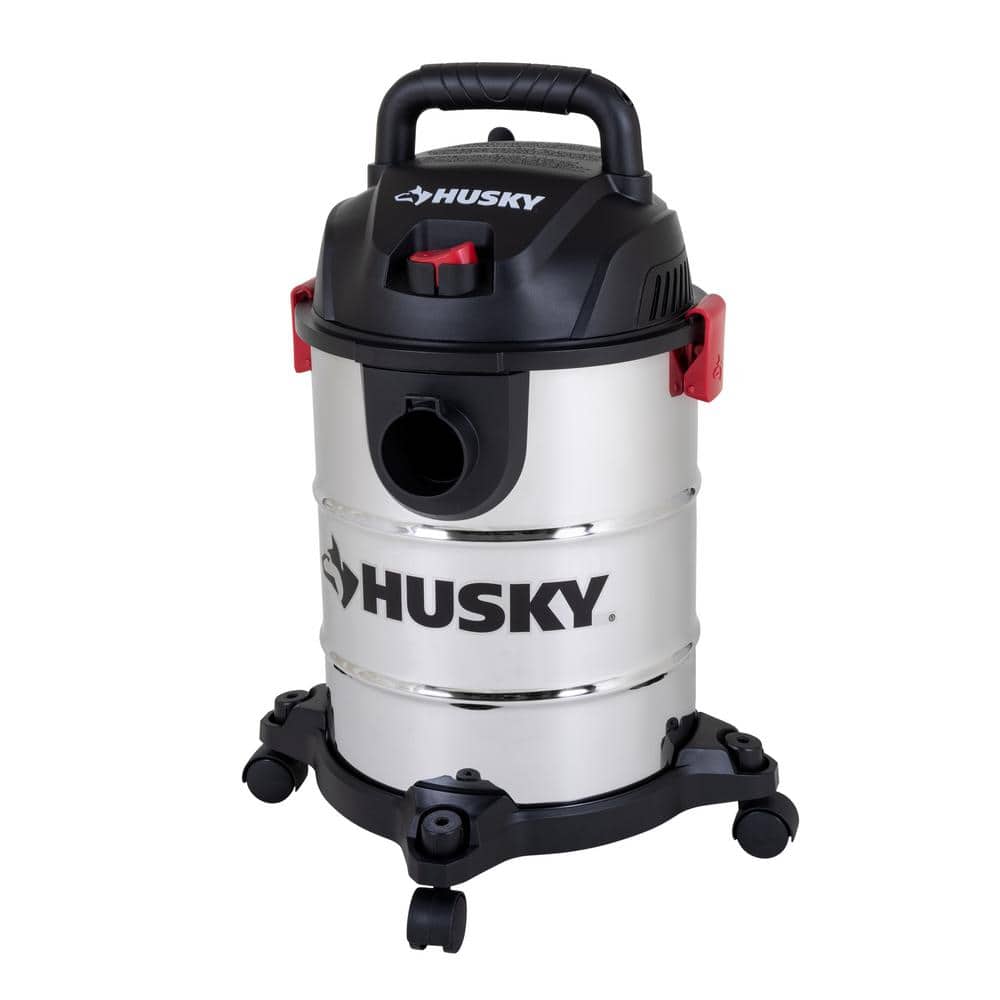 6 Gal. 4.0 Peak HP Stainless Steel Wet/Dry Vac with Filter, Hose, and Acces
