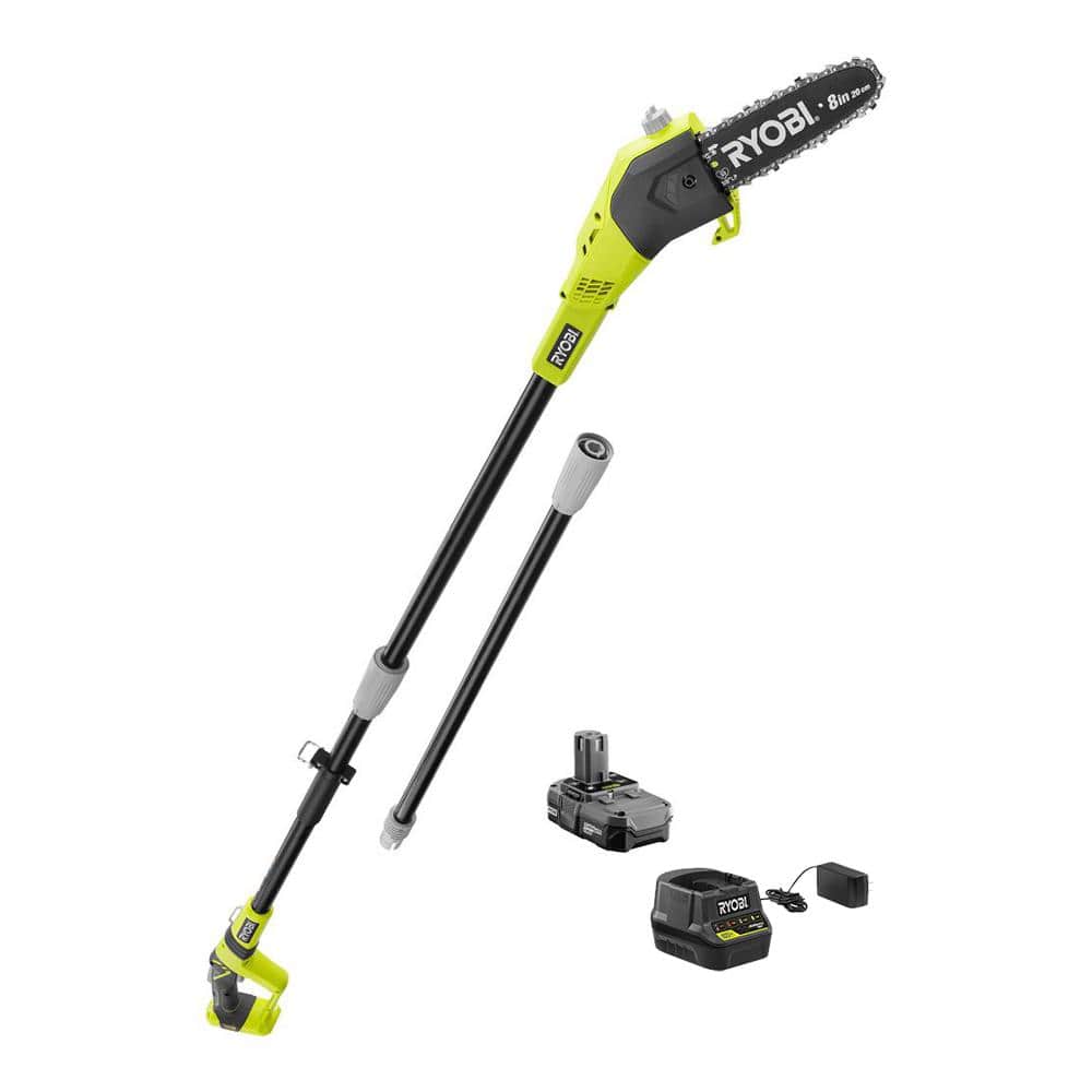 RYOBI ONE+ 18V 8 in. Cordless Battery Pole Saw with 1.3 Ah ...