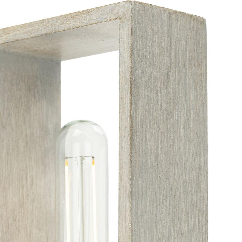 Boundary Brushed Nickel and Oak 24" Wall Sconce