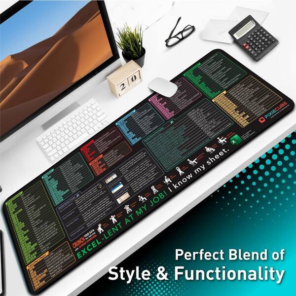 Excel Mouse Mat Excel Cheat Sheet Desk Pad Excel Shortcuts Cheat Sheet ...