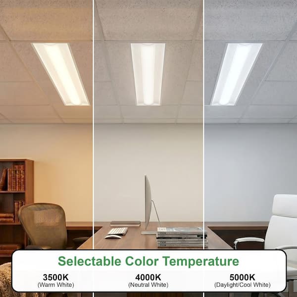 Maxlite 2X4 White/Clear Integrated LED Troffer Light 22W/28W/34W
