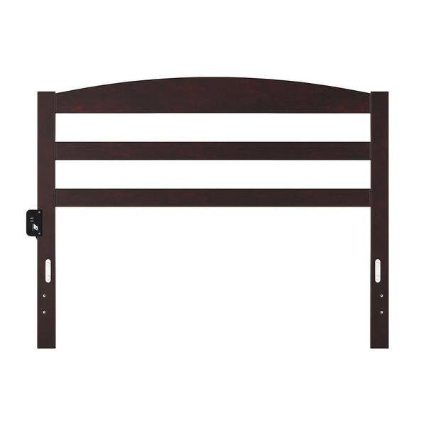AFI Warren, Arched Horizontal Slat Wood Headboard, Full, Espresso