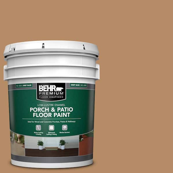 5 gal. #AE-23 Light Oak Low-Lustre Enamel Interior/Exterior Porch and Patio Floor Paint