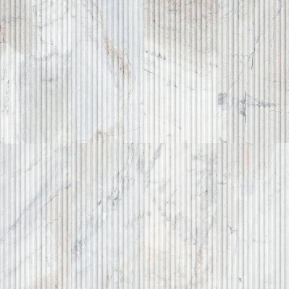 Capri Blue Valentino Fluto 12 in. x 24 in. Honed Marble Fluted Wall Tile (50 cases/200 sq. ft. /pallet) price history on PriceWatchPro