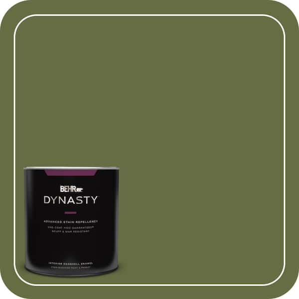 BEHR DYNASTY 1 qt. #MQ6-62 Coconut Grove One-Coat Hide Eggshell Enamel Interior Stain-Blocking Paint & Primer