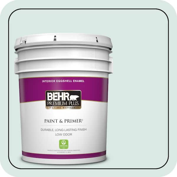 BEHR PREMIUM PLUS 5 gal. Home Decorators Collection #HDC-WR15-5 Arctic Flow Eggshell Enamel Low Odor Interior Paint & Primer