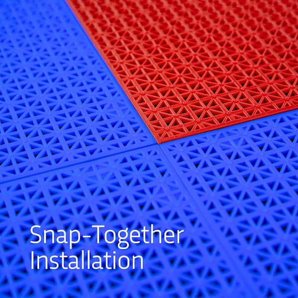 ProGame Outdoor Court Tiles, Blue, 12 in. x 12 in. (40 Tiles, 40 sq. ft.)