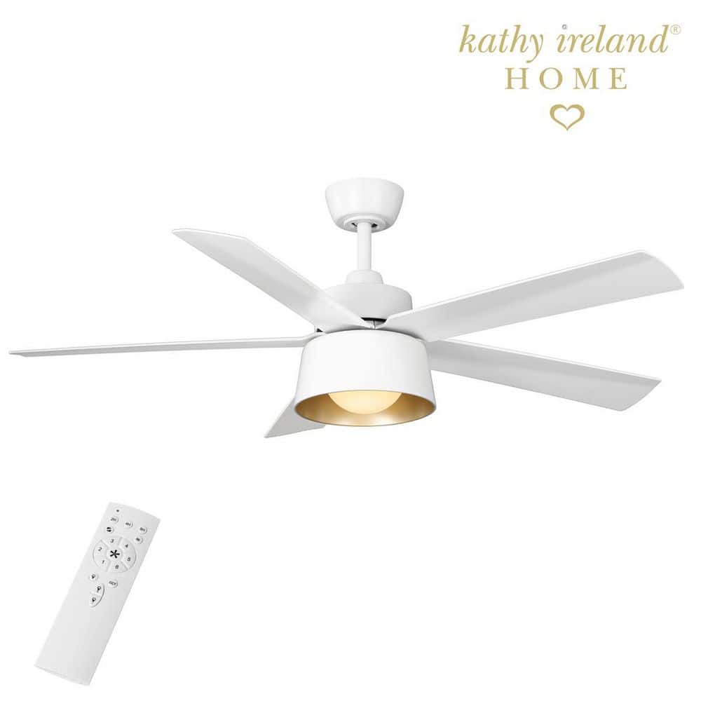 52 in. Pinkman Indoor/Covered Outdoor Matte White Downrod Ceiling Fan with Adjustable LED Light, DC Motor, and Remote price history on PriceWatchPro