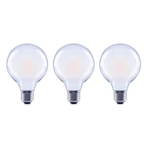 40-Watt Equivalent G25 Dimmable ENERGY STAR Frosted Glass Filament LED Vintage Edison Light Bulb Bright White (3-Pack)