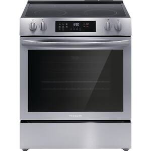 30 in. 5-Element Slide-In Front Control Electric Range with Fan Convection in Stainless Steel