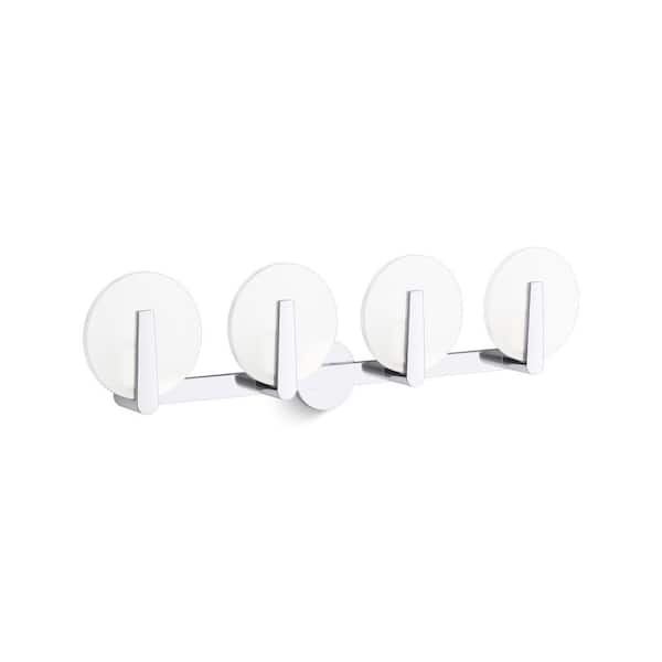 KOHLER Hint 4-Light Polished Chrome Frosted Glass Wall Sconce