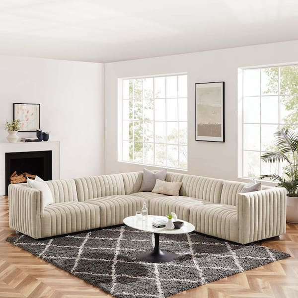 Symmetrical deals sectional leather