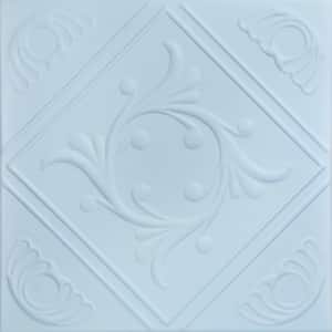 Diamond Wreath 1.6 ft. x 1.6 ft. Glue Up Foam Ceiling Tile in Breath of Fresh Air