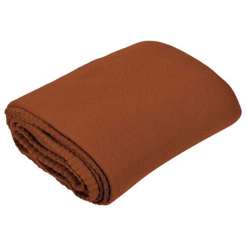 Brown 50" x 60" Cozy Fleece Throw Blanket