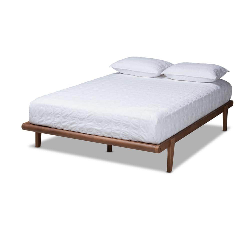 Baxton Studio Kaia Walnut Full Platform Bed Frame 156 9474 HD