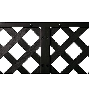 8 ft. Black Plastic Lattice Divider