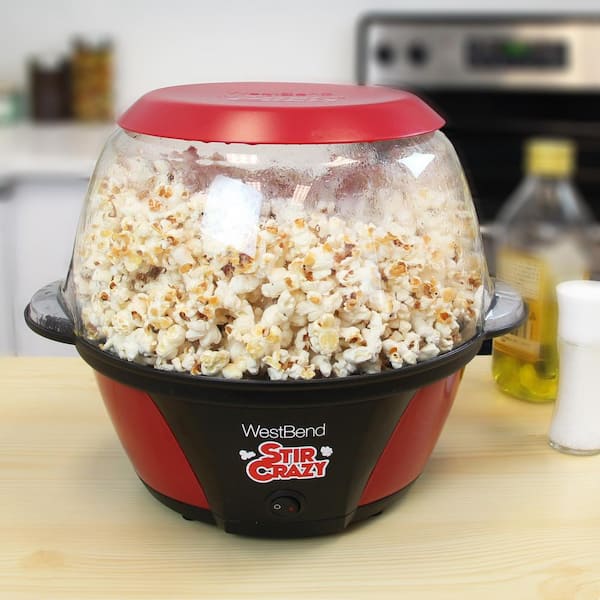 West Bend Stir Crazy Popcorn Maker Machine, 6 quart