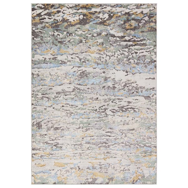 Jaipur Living Kevin O'Brien Etosha 5 ft. x 8 ft. Blue/Gray Abstract Area Rug