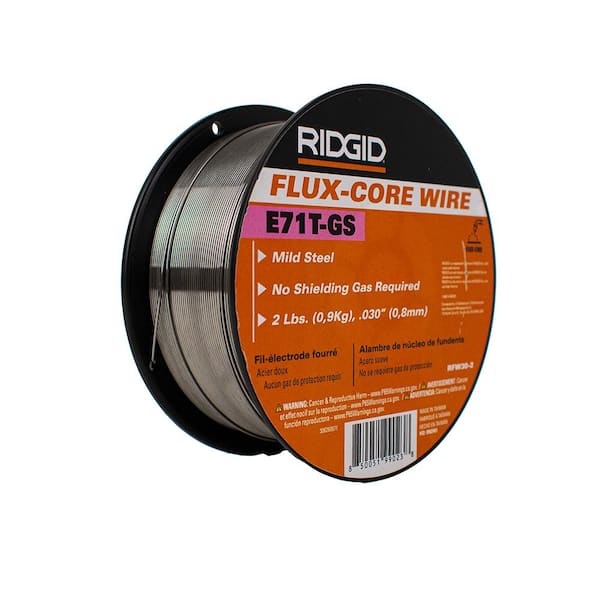 RIDGID .030 E71T-GS Flux-Core Welding Wire No Gas Required (2 lb. Spool)