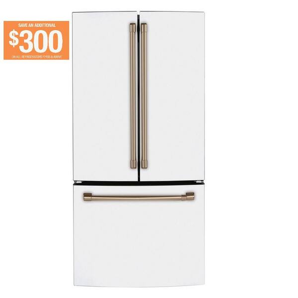 Cafe 18.6 cu. ft. French Door Refrigerator in Matte White, Fingerprint Resistant, Counter Depth and ENERGY STAR