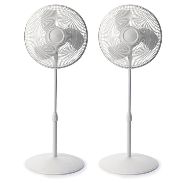 Lasko 47 in. 3-Speed Oscillating Adjustable Stand Pedestal Floor Fan (2-Pack)