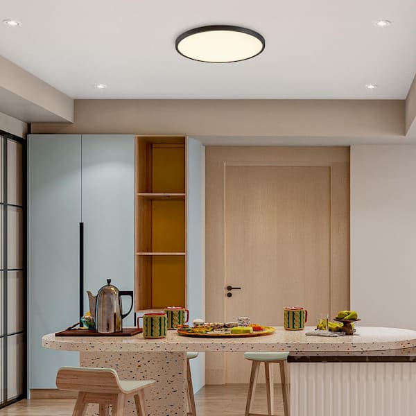 Maxxima 16 in. LED Flush Mount Ceiling Light, 5 CCT 2700K-5000K