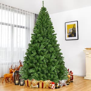 7.5 ft. Green Unlit Full Artificial Christmas Tree with 1346 PVC Tips and Solid Metal Stand