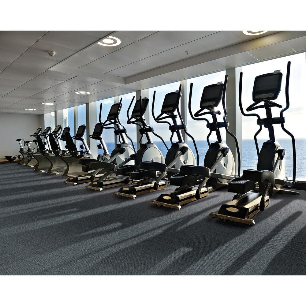 Navy Blue Low Pile Square Carpet Tile with PET Fiber