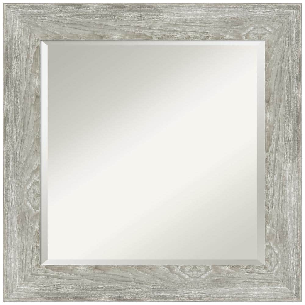 Medium Square Distressed Grey Beveled Glass Modern Mirror (26 in. H x 26 in. W) price history on PriceWatchPro