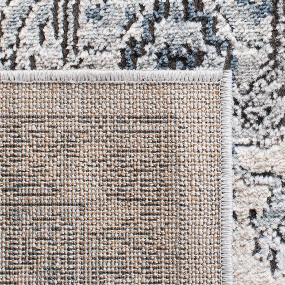 Oregon Light Blue and Ivory Synthetic Medallion Area Rug 6' x 9'