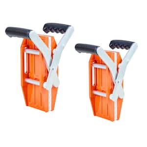 Handed Stone Carrying Clamps Set (2-Pieces), 660 lbs. Capacity, Adjustable for 0-2.36 in. Boards, with Non-Slip Grips
