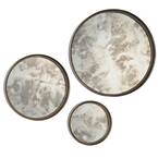 Medium Round Antique Silver Shatter Resistant Contemporary Mirror (20 in. H x 20 in. W)