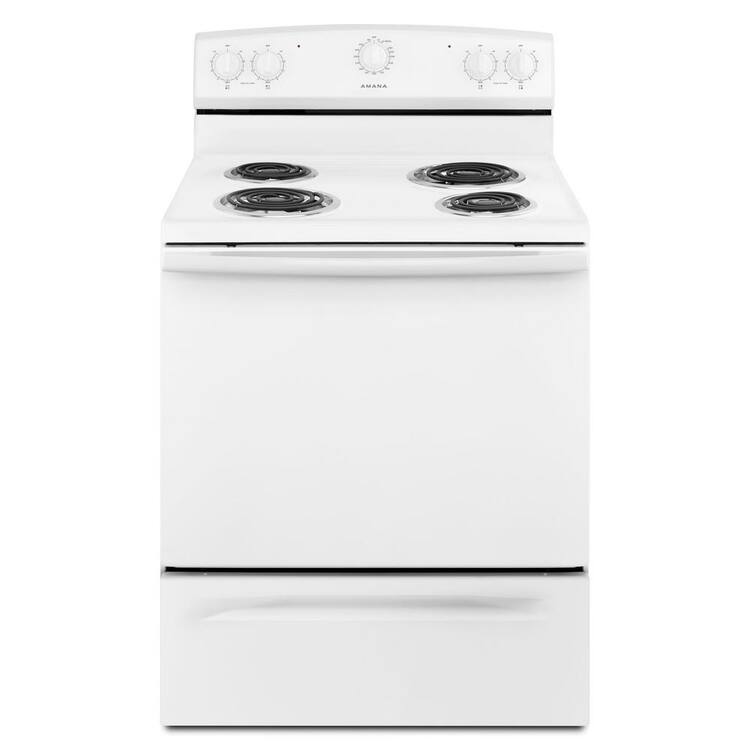 Amana 4.8 cu. ft. Electric Range in White Home Depot Inventory
