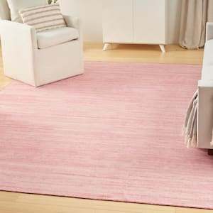 Washable Essentials Pink 8 ft. x 10 ft. All-over design Contemporary Area Rug