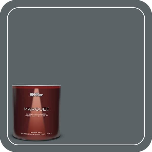 BEHR MARQUEE 1 qt. Home Decorators Collection #HDC-AC-25 Blue Metal One-Coat Hide Matte Interior Paint & Primer