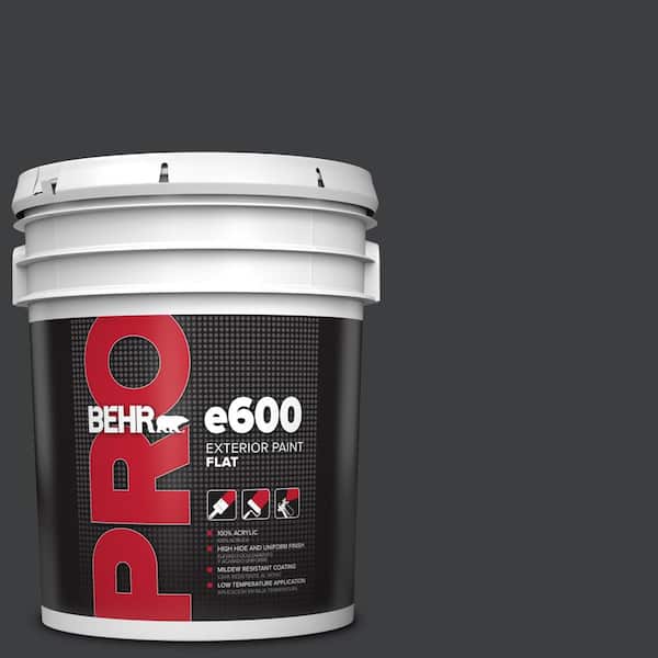 BEHR PRO 5 gal. #ECC-25-3 Obsidian Stone Flat Exterior Paint