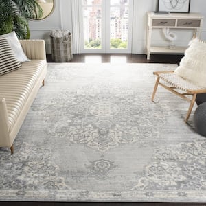Brentwood Gray/Ivory 10 ft. x 13 ft. Geometric Area Rug