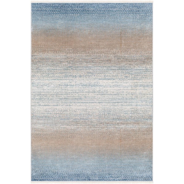 Brayden Studio Basketweave Stripes Blue Area Rug - ShopStyle