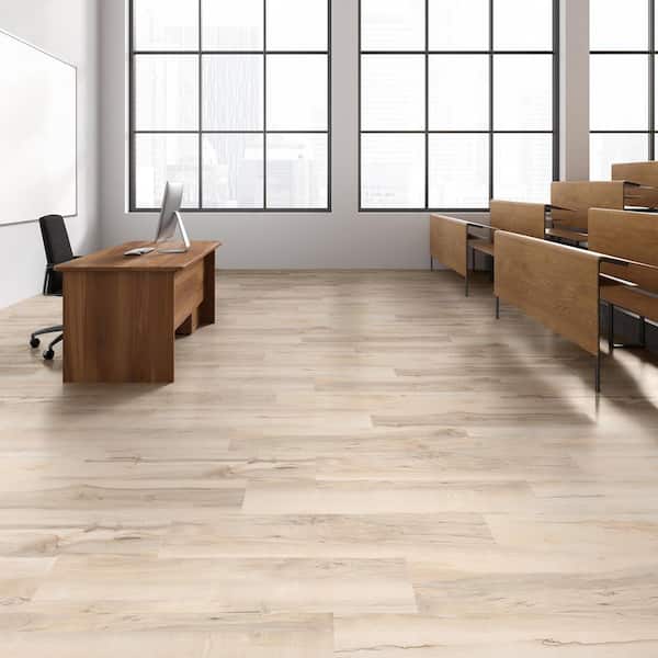Navarra Maple 22 MIL x 8.7 in. W x 48 in. L Waterproof Click Lock Luxury Vinyl Plank Flooring (561.7 sqft/pallet)