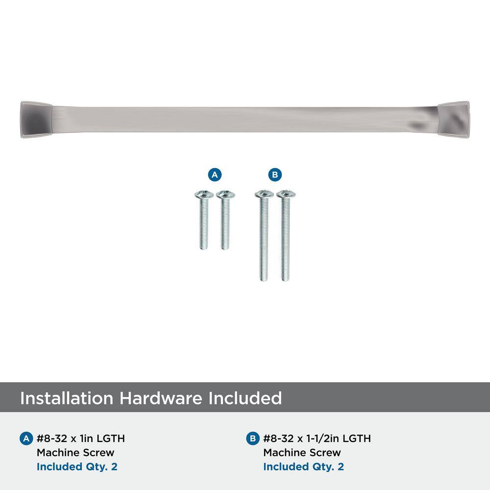Satin Nickel 8" Brushed Cabinet Drawer Pull with Mounting Hardware