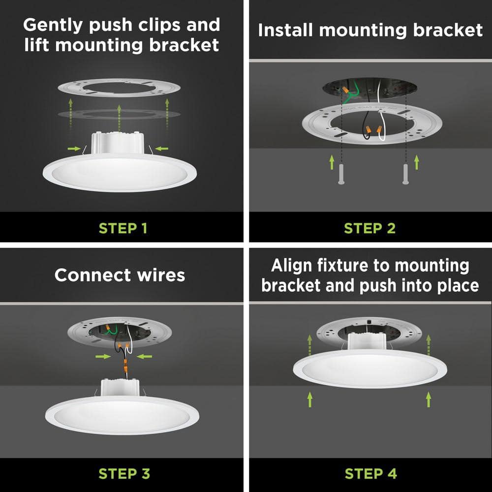 Feit 7.5 Inch White Aluminum LED Retrofit Recessed Lighting