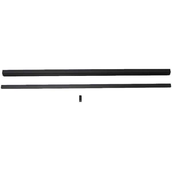 Vista 42 in. H x 72 in. W Black Aluminum Level Railing Kit