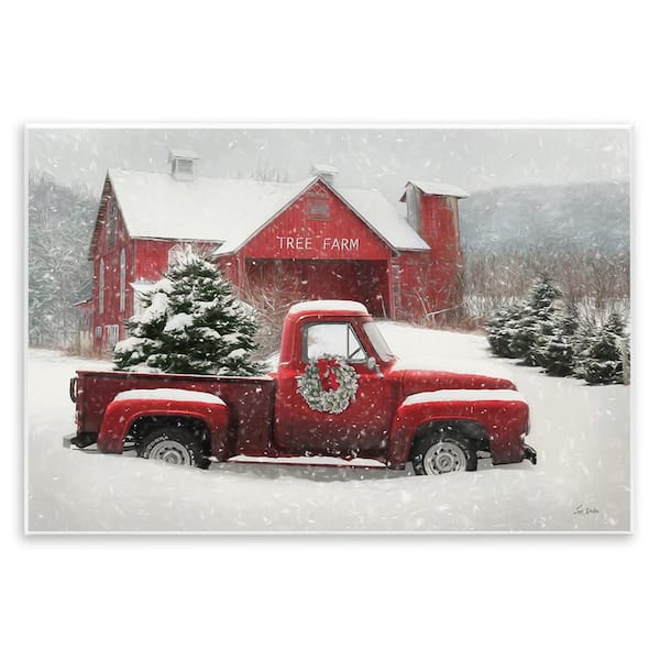 Festive Tree Farm Pickup by Lori Deiter Unframed Graphic Art Print Home 10 in. x 15 in.