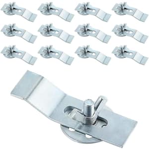 0.4 in. H x 2.6 in. W x 0.79 in. D Silver Undermount Sink Clips, Sink Mounting Kit Bracket (12-Pack)