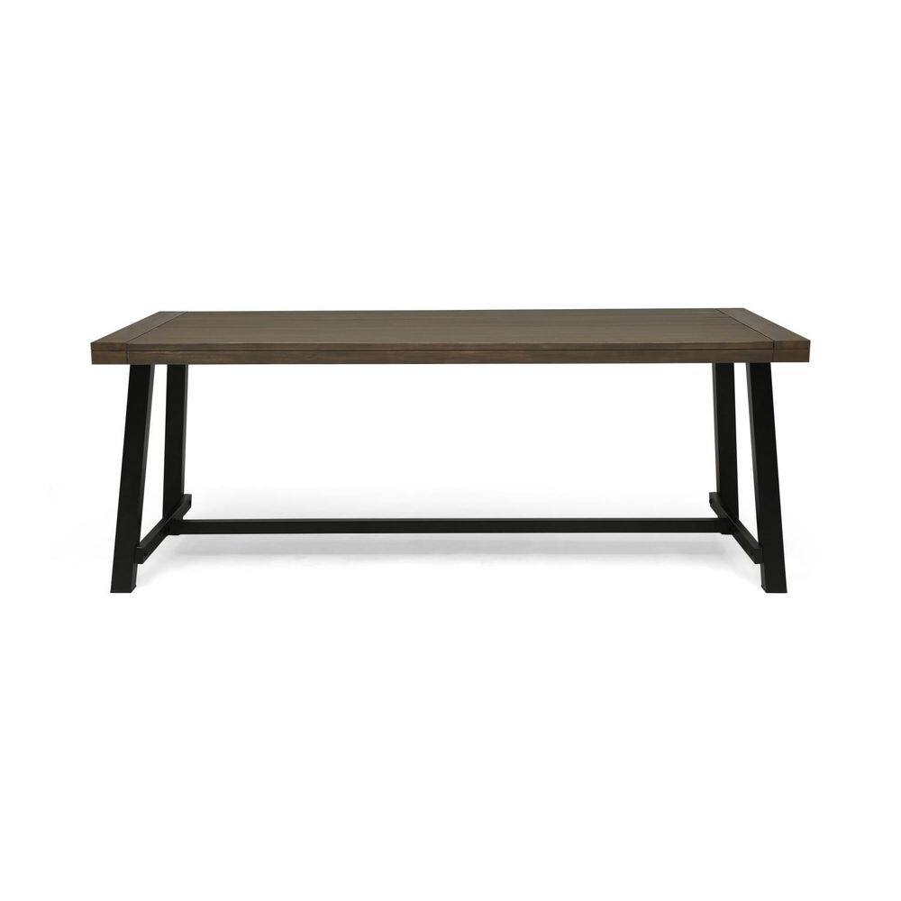 Anky Grey+Black Rectangle Wood 30 in. H Outdoor Dining Table price history on PriceWatchPro