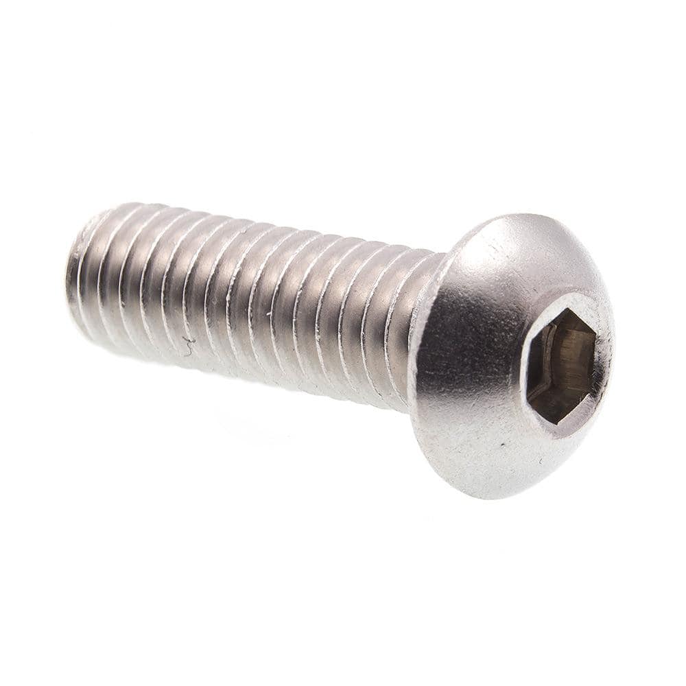 Prime-Line 5/16 in.-18 x in. Grade 18-8 Stainless Steel Hex Allen Drive  Button Head Socket Cap Screws (10-Pack) 9169971 The Home Depot