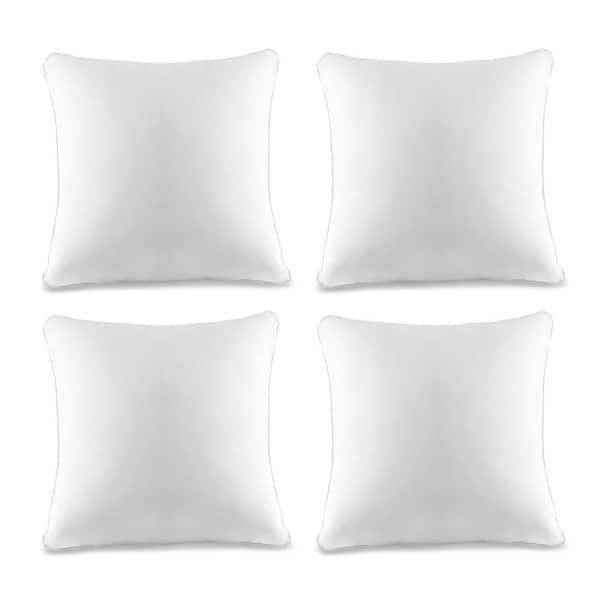 A1 Home Collections A1HC Hypoallergenic Extra Filled Down Alternative 22 in. x 22 in. Throw Pillow Insert (Set of 4)
