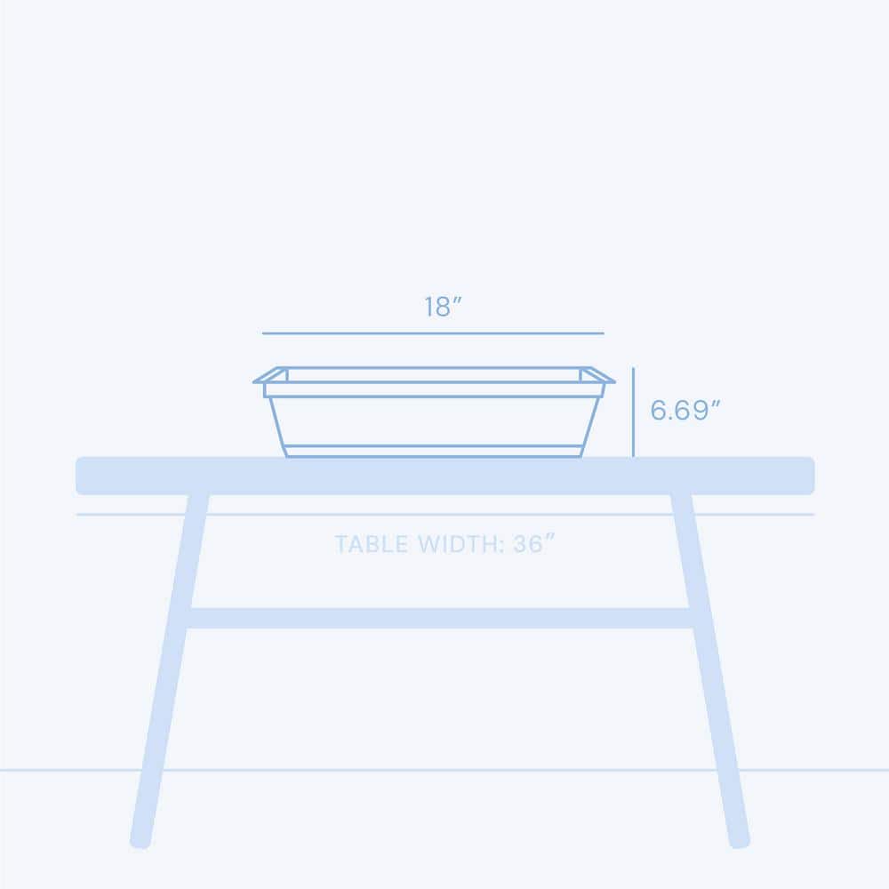 18" Green Plastic UV Resistant Rectangular Window Box